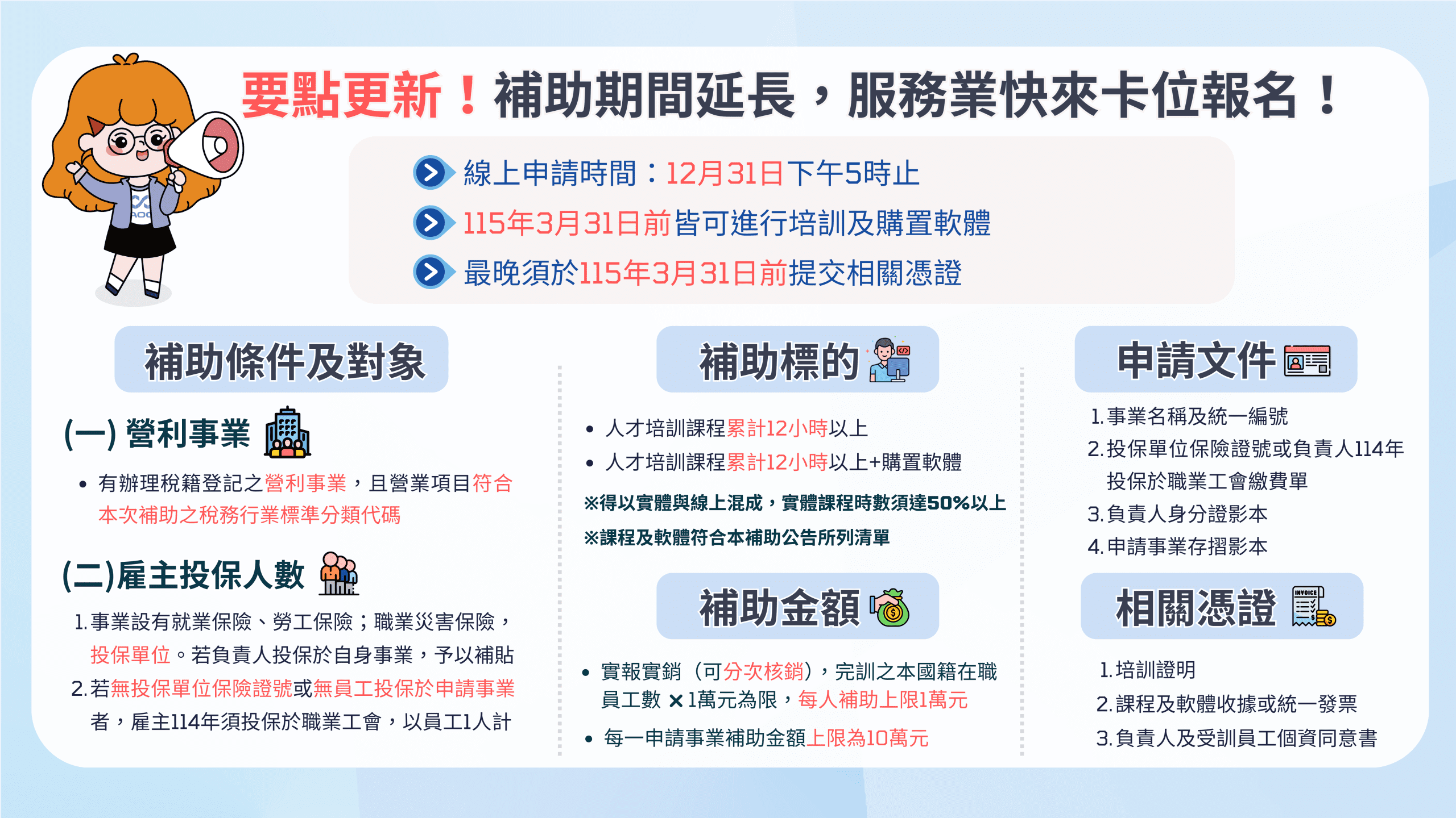 30人以下服務業申請懶人包
